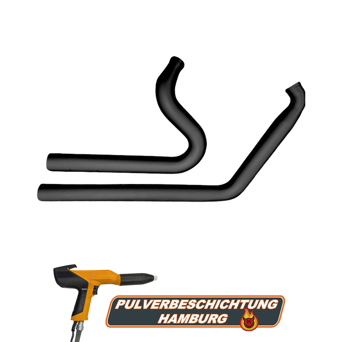 Keramikbeschichtung Cerakote 2x Harley Davidson Abgasanlage 2x Rohre